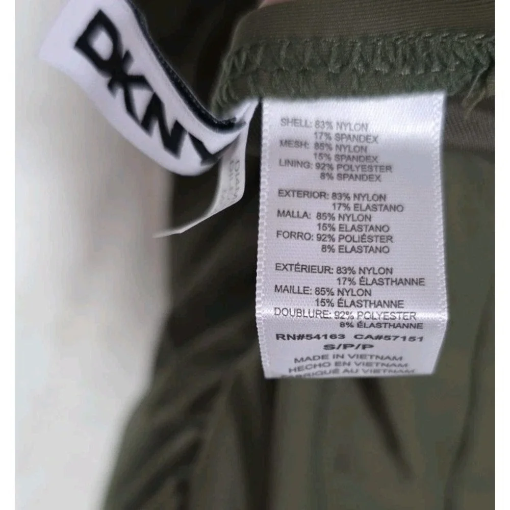 DKNY One Piece Swimsuit Women's Size S Olive Green Ruffle Tummy Control NWT $79 - Picture 8 of 10